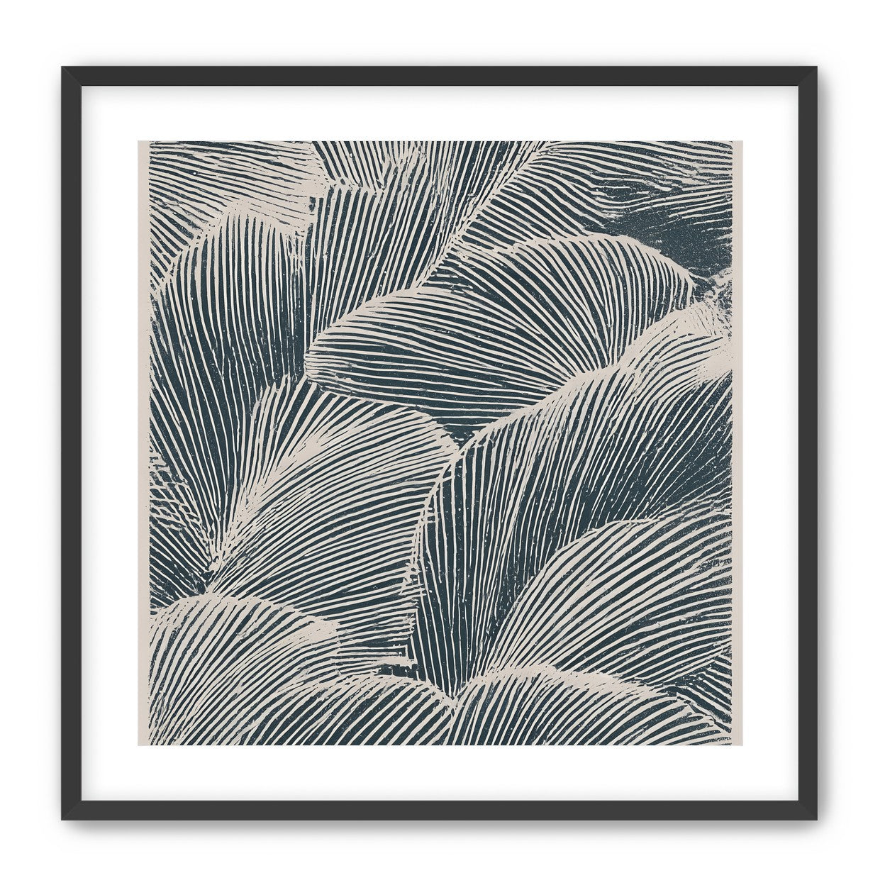 Palm fronds pressed together
