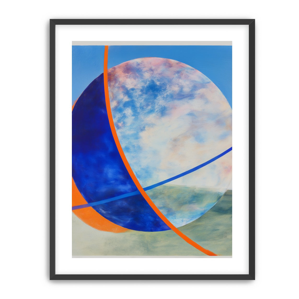 Orange cut through the circle