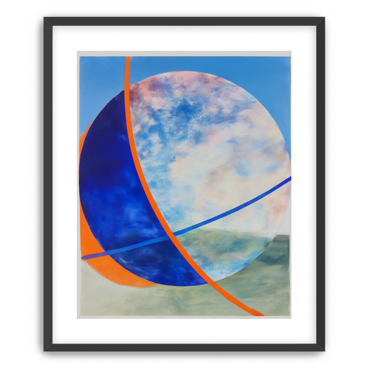Orange cut through the circle
