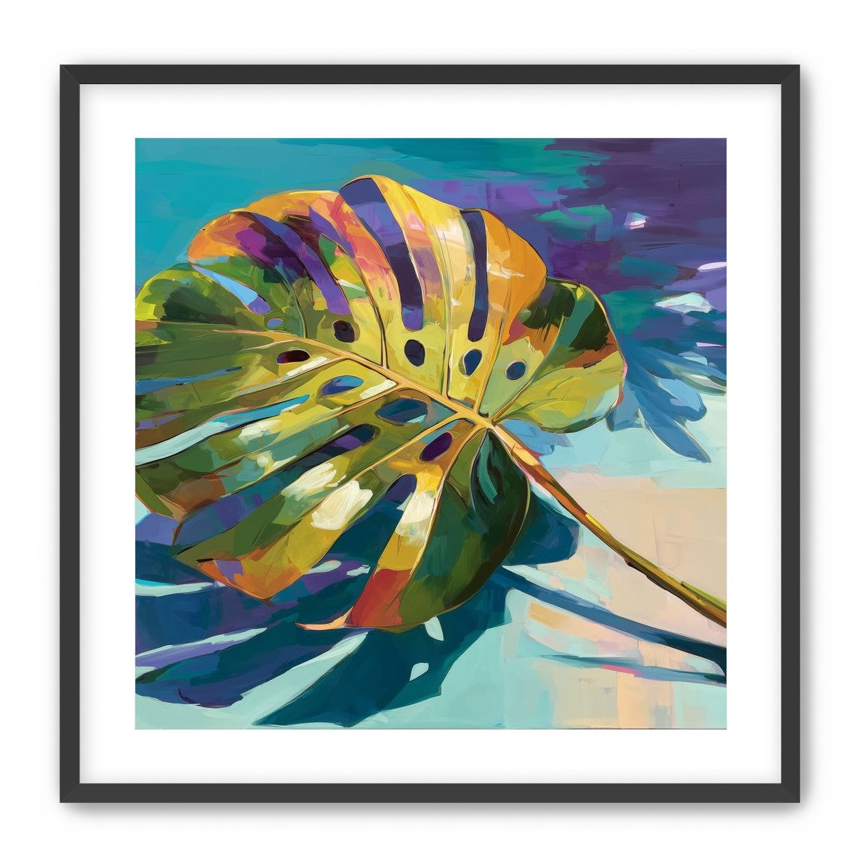 Palm Leaves in Layered Paint