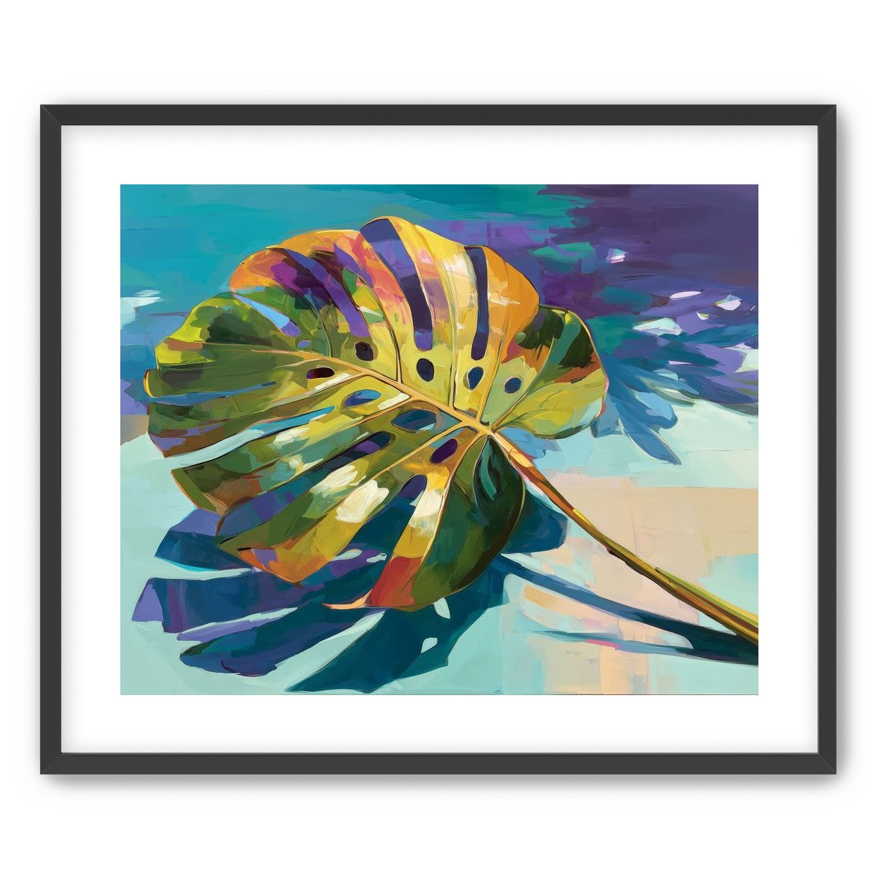 Palm Leaves in Layered Paint