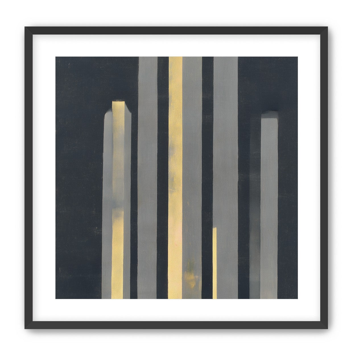 Yellow seeping through gray bars
