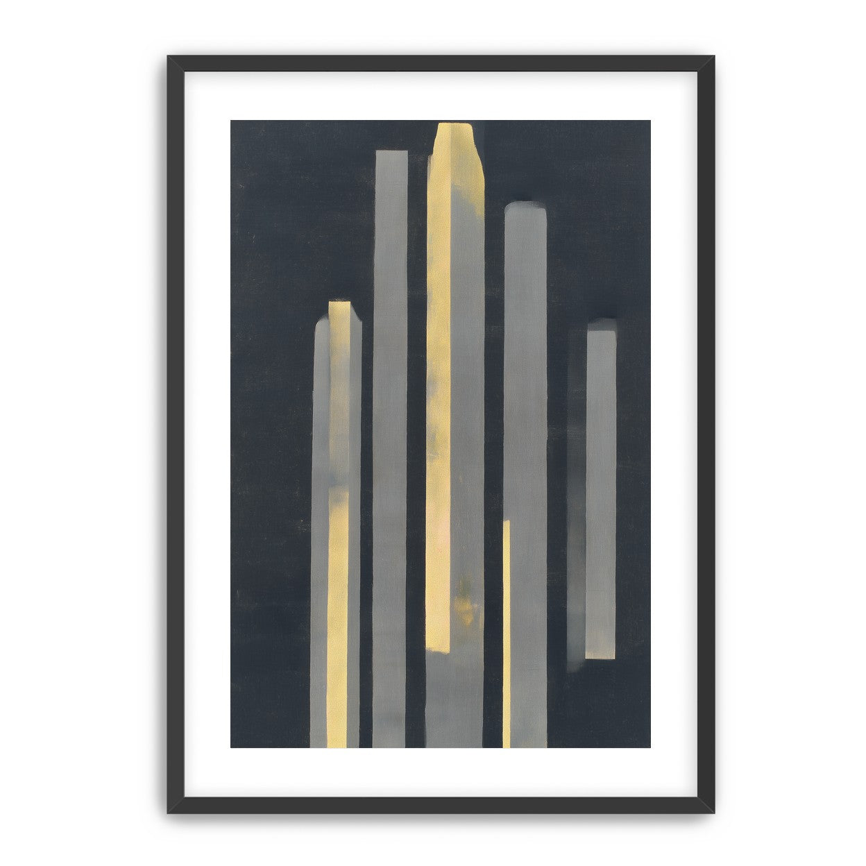 Yellow seeping through gray bars