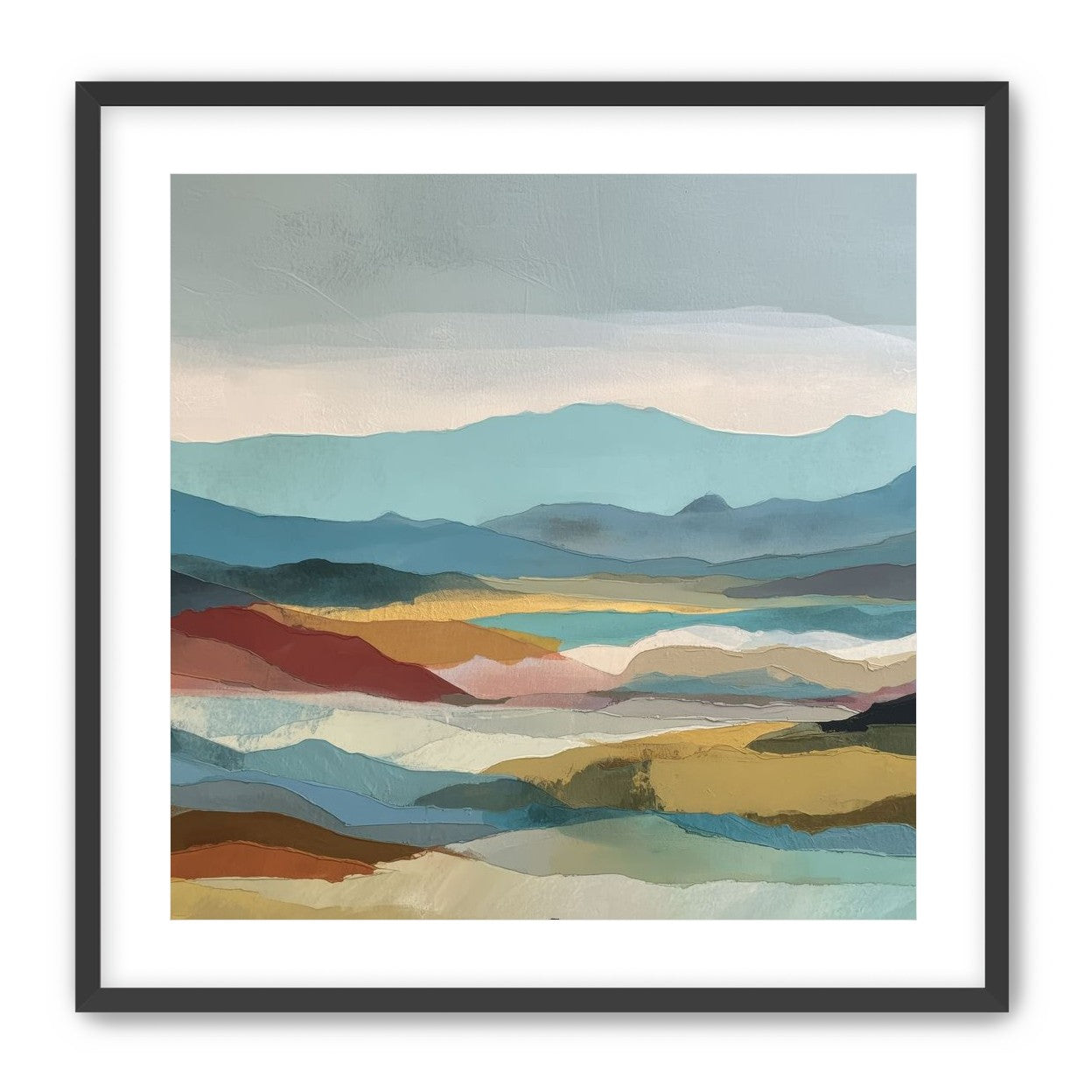Layered Hills in Cool Bands