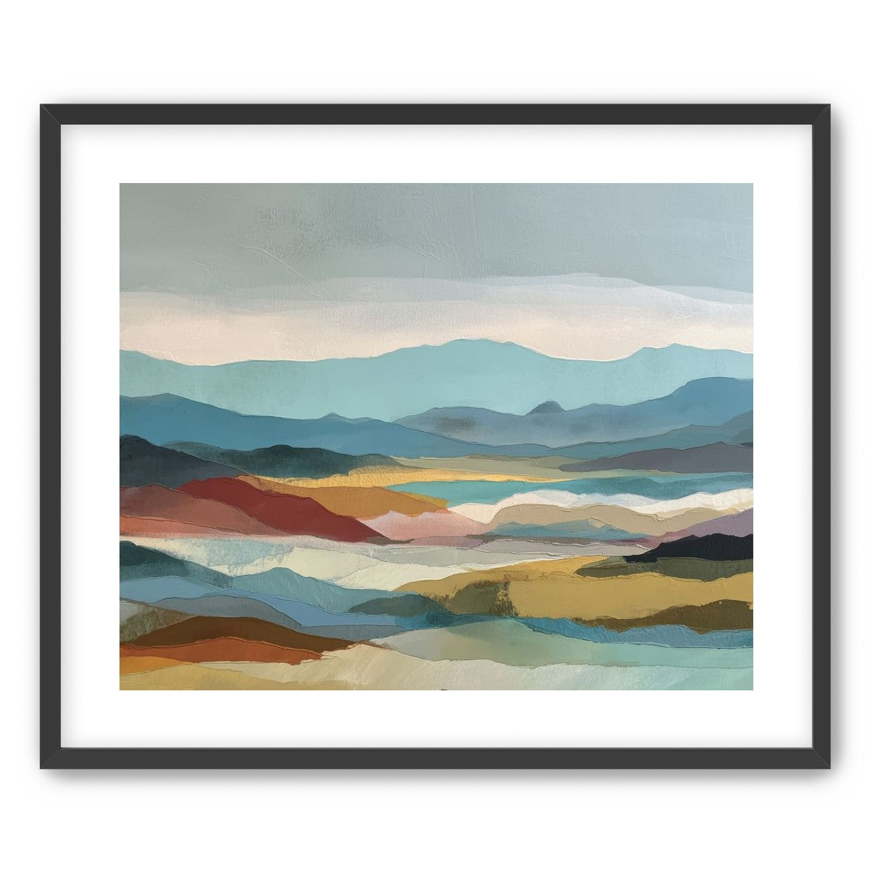 Layered Hills in Cool Bands