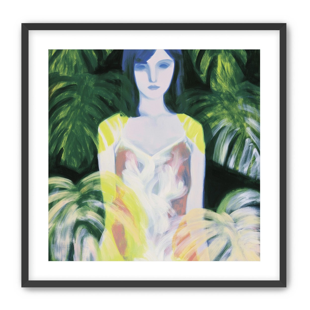 Yellow sleeves in green shade