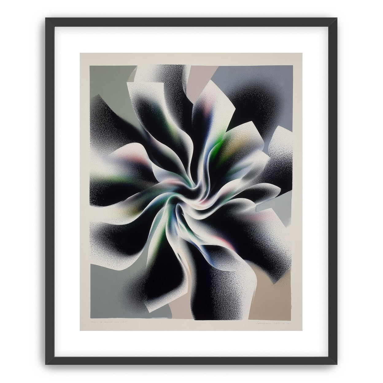 Spiral fold within pale blocks