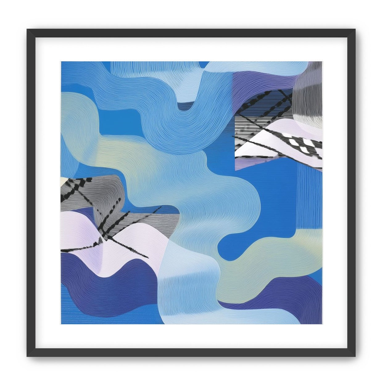 Waves within blue blocks