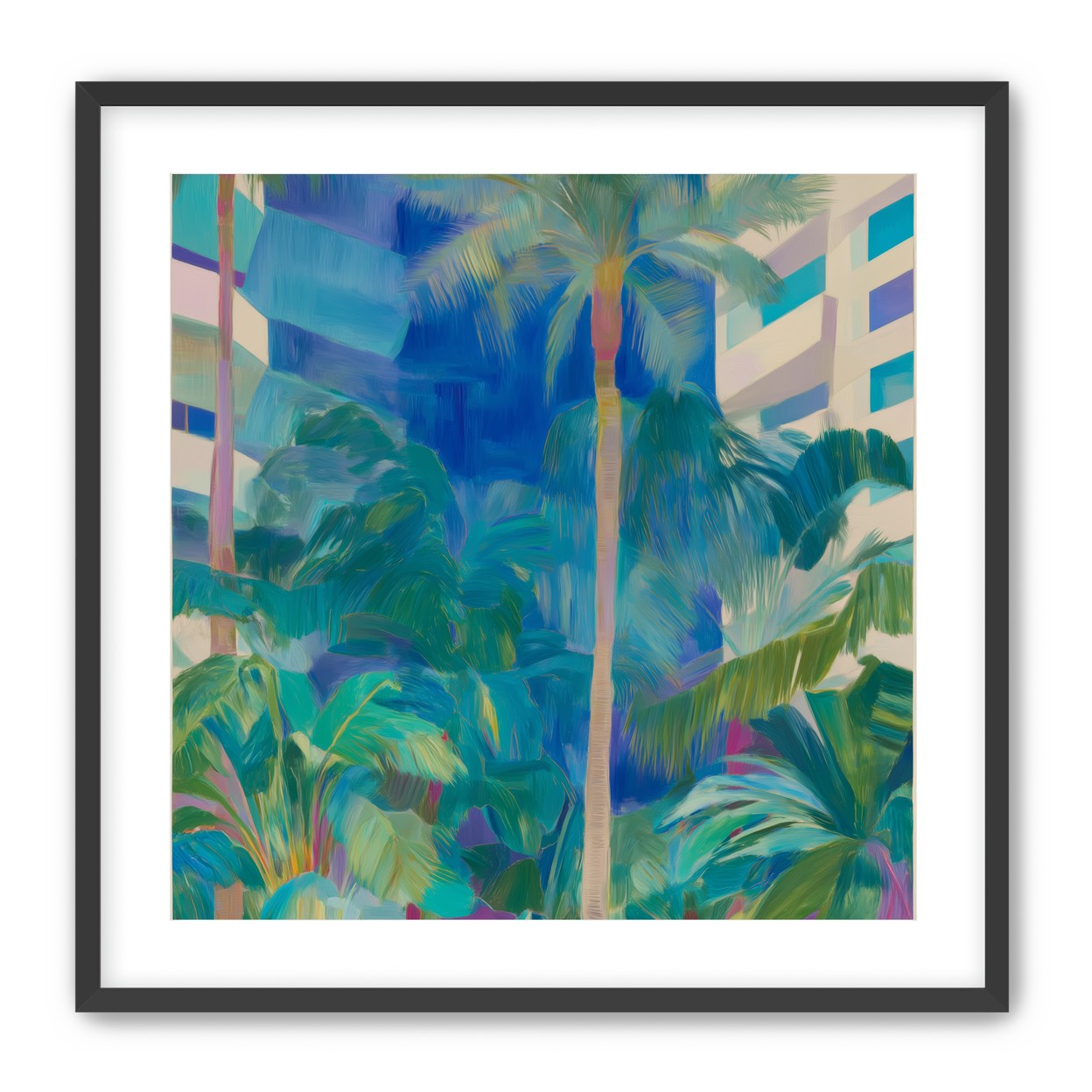 Palm shade between towers