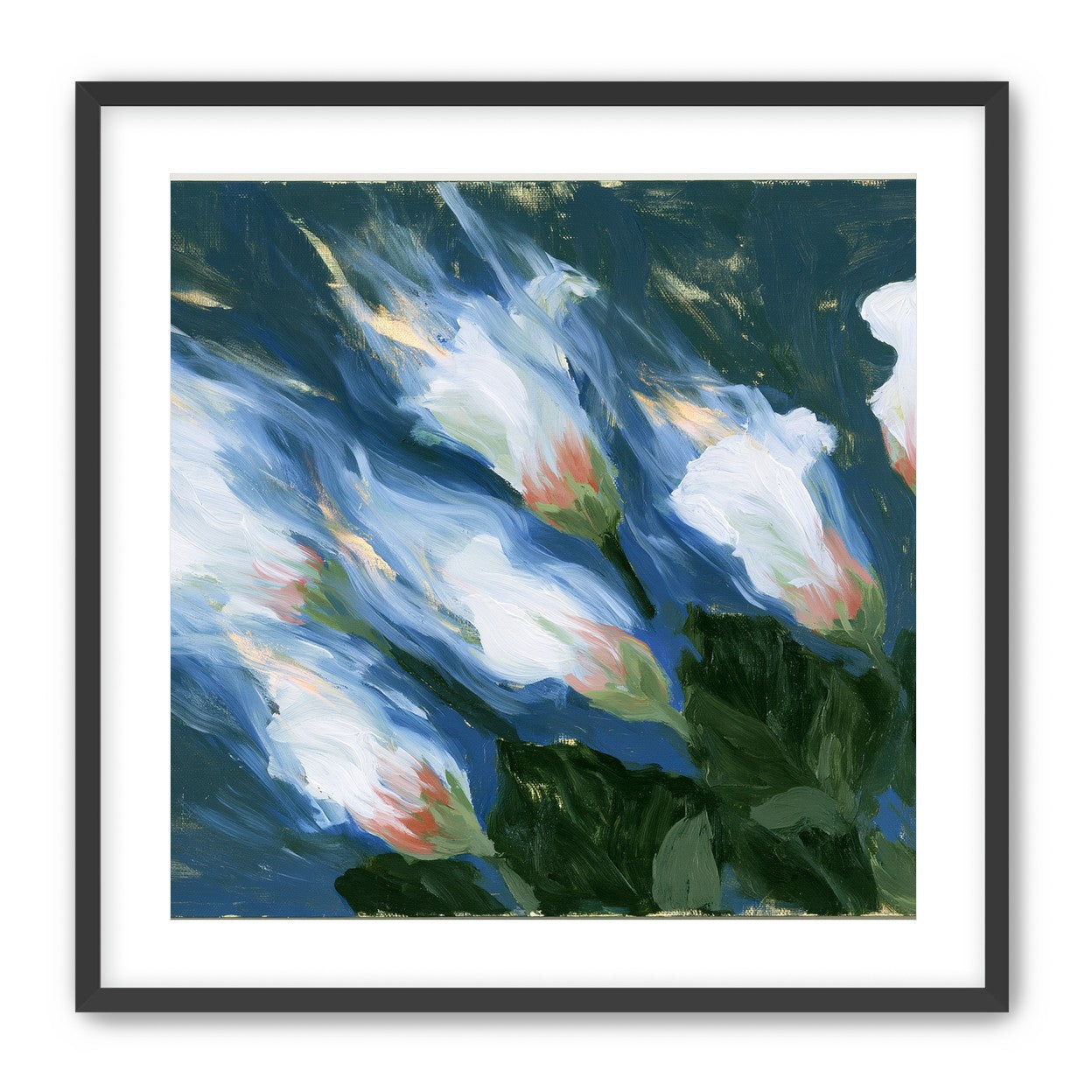 Blue wind through white lilies