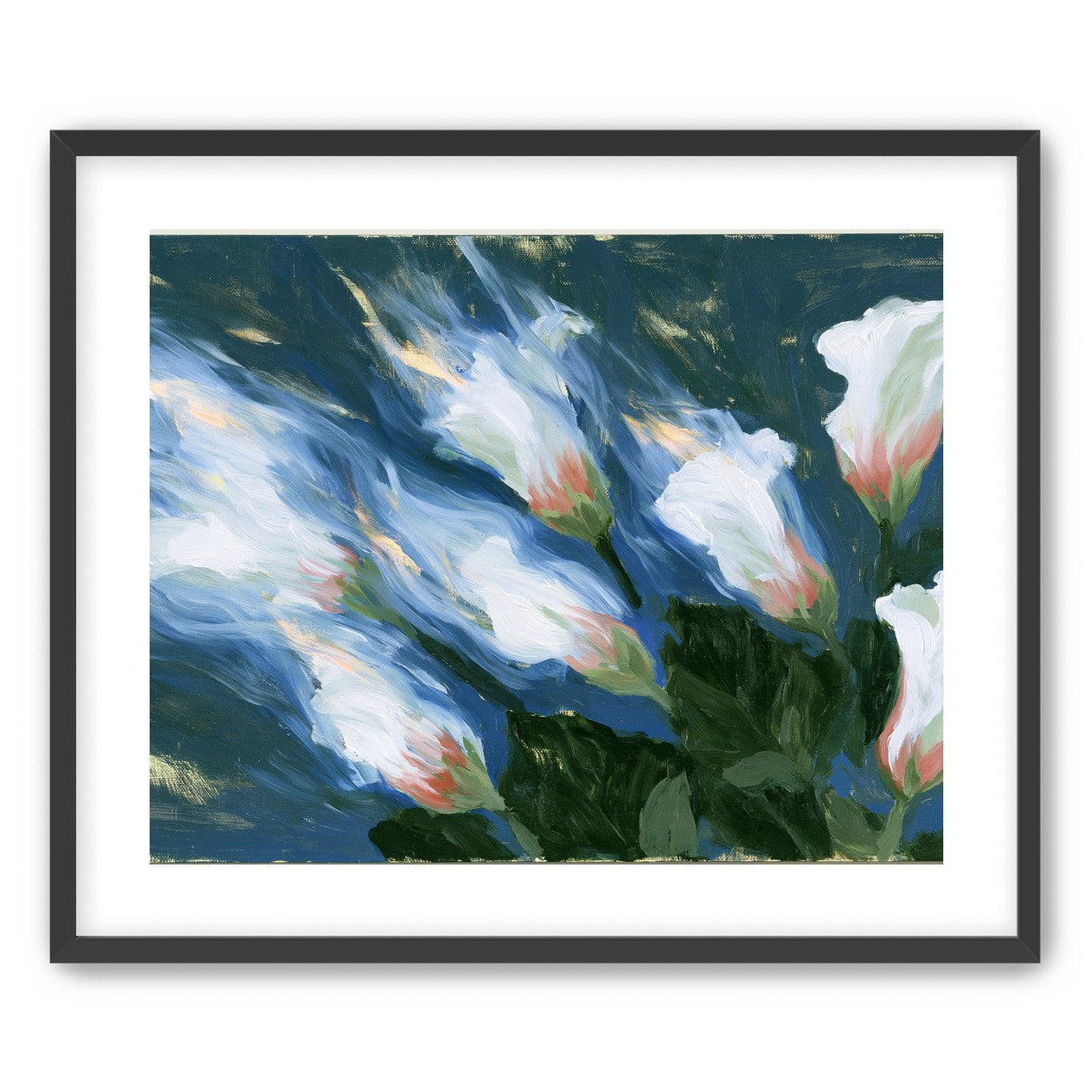 Blue wind through white lilies