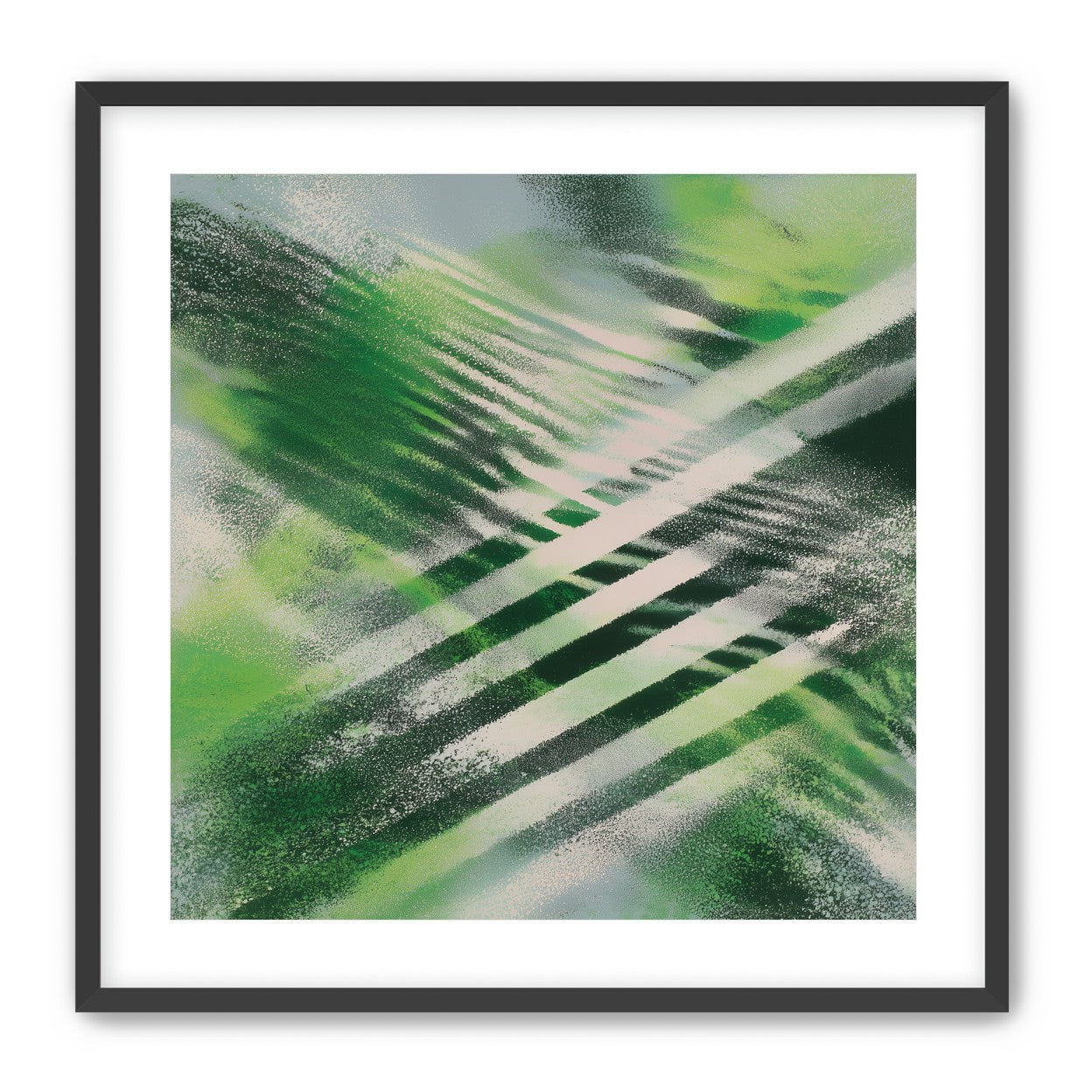 White X across green field