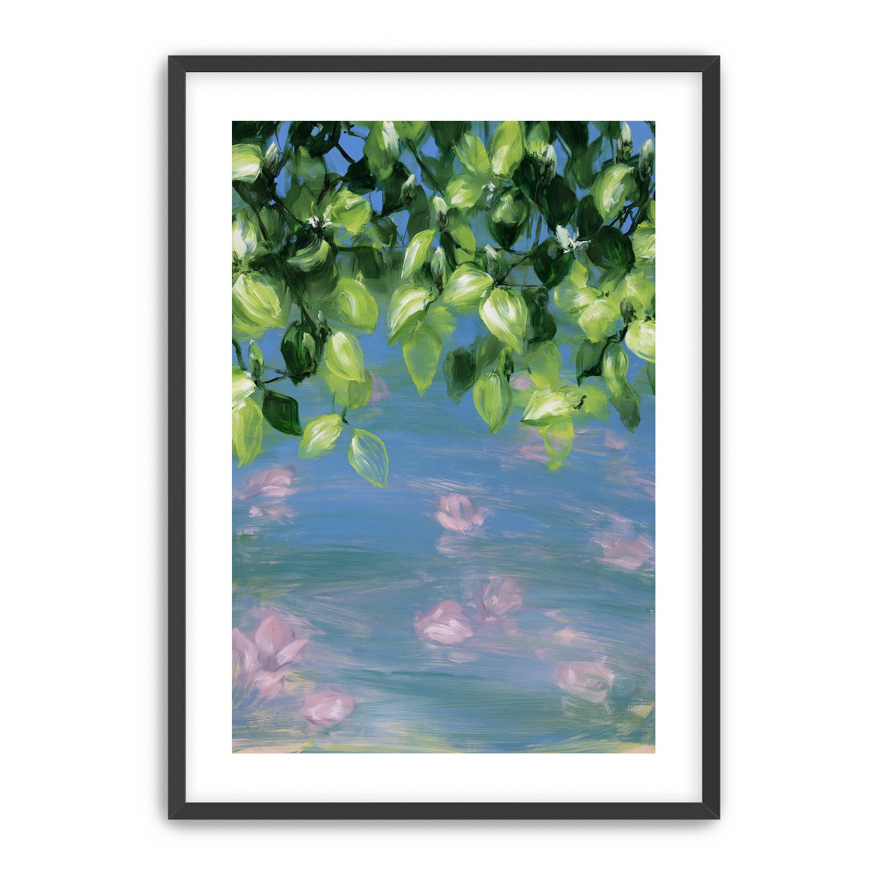 Petals under the leaves