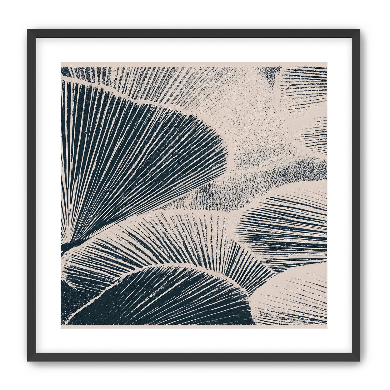 Ink shadows on palm fronds