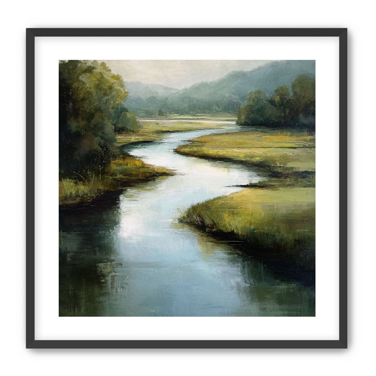 Pale sky in the river