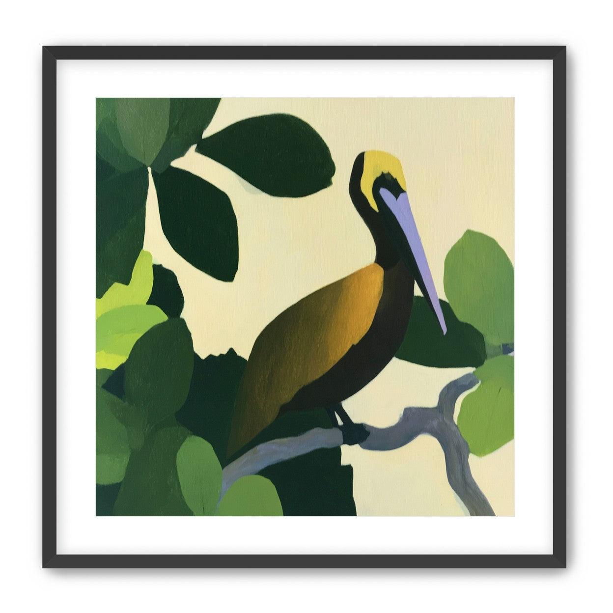 Long beak in green shade