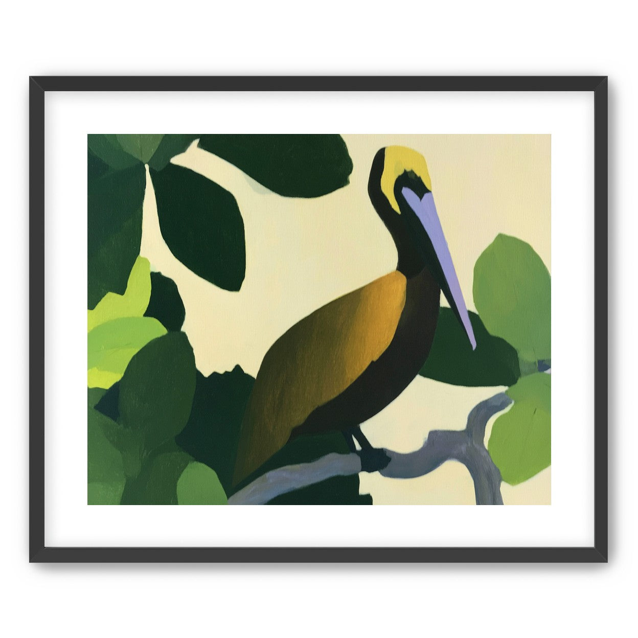 Long beak in green shade
