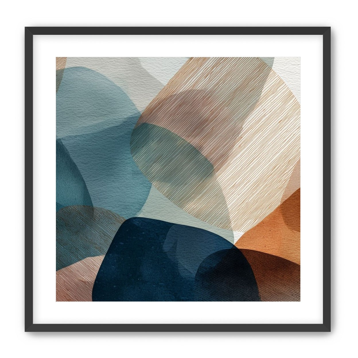 Translucent Ovals with Diagonal Grain