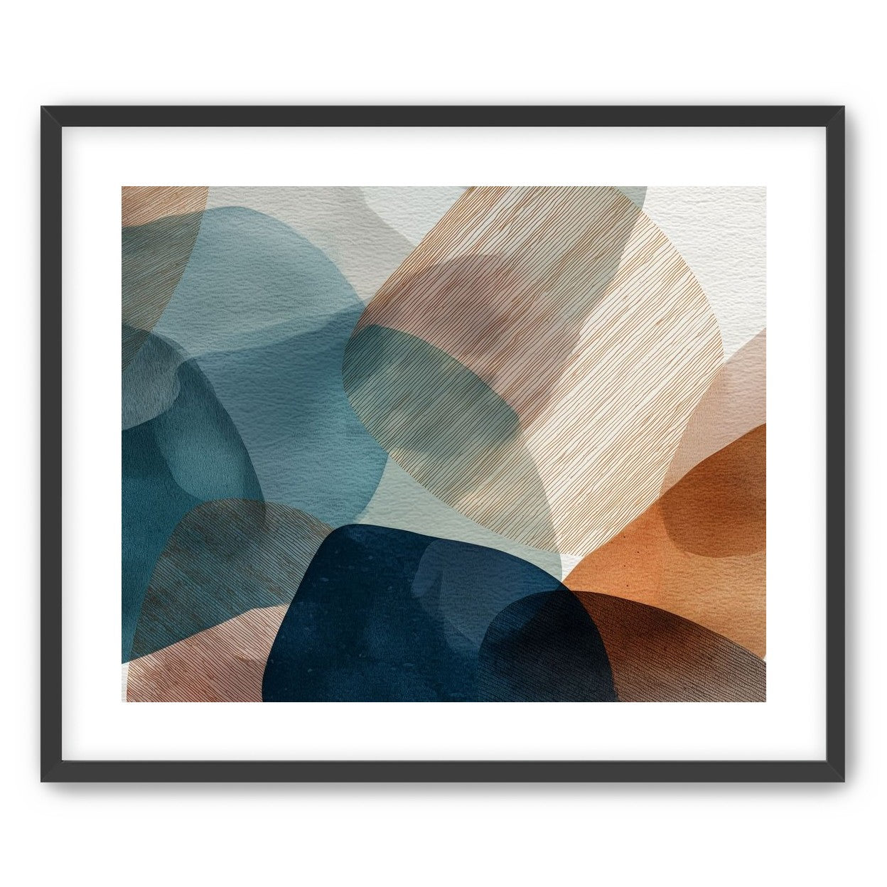 Translucent Ovals with Diagonal Grain