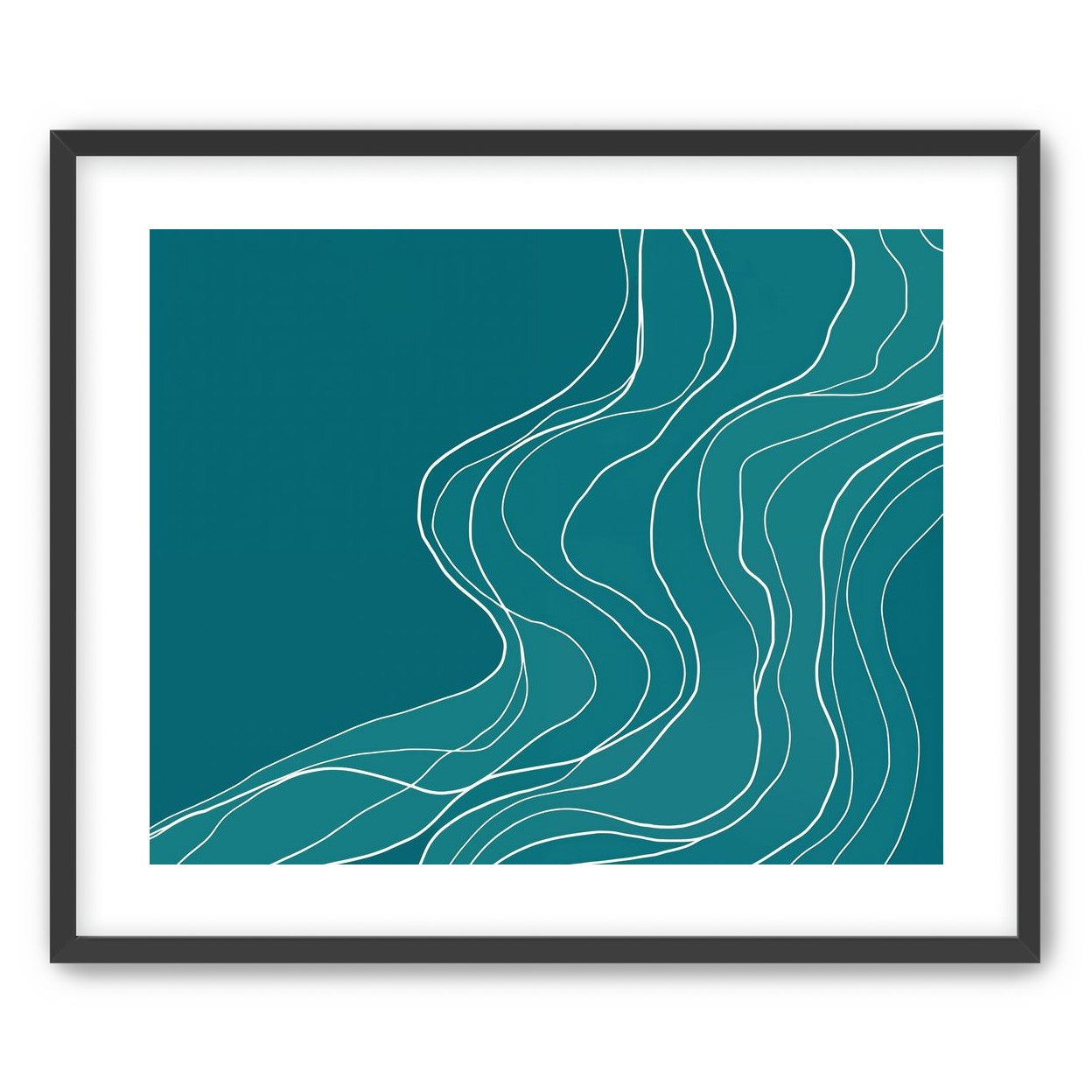 Ink Traced on Teal Surface