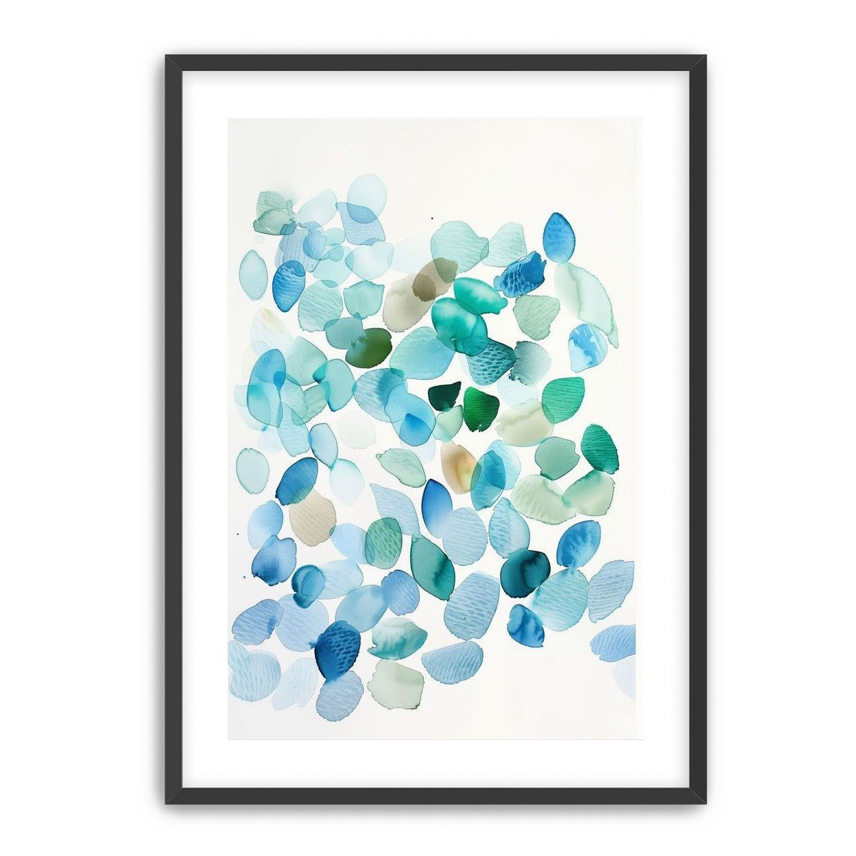 Blue and Green Petal Forms