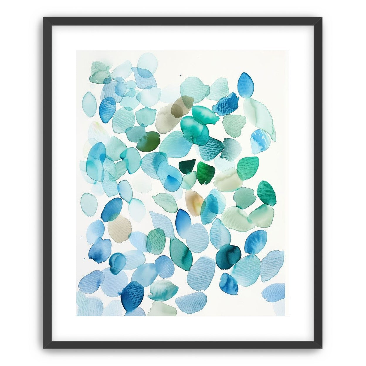 Blue and Green Petal Forms