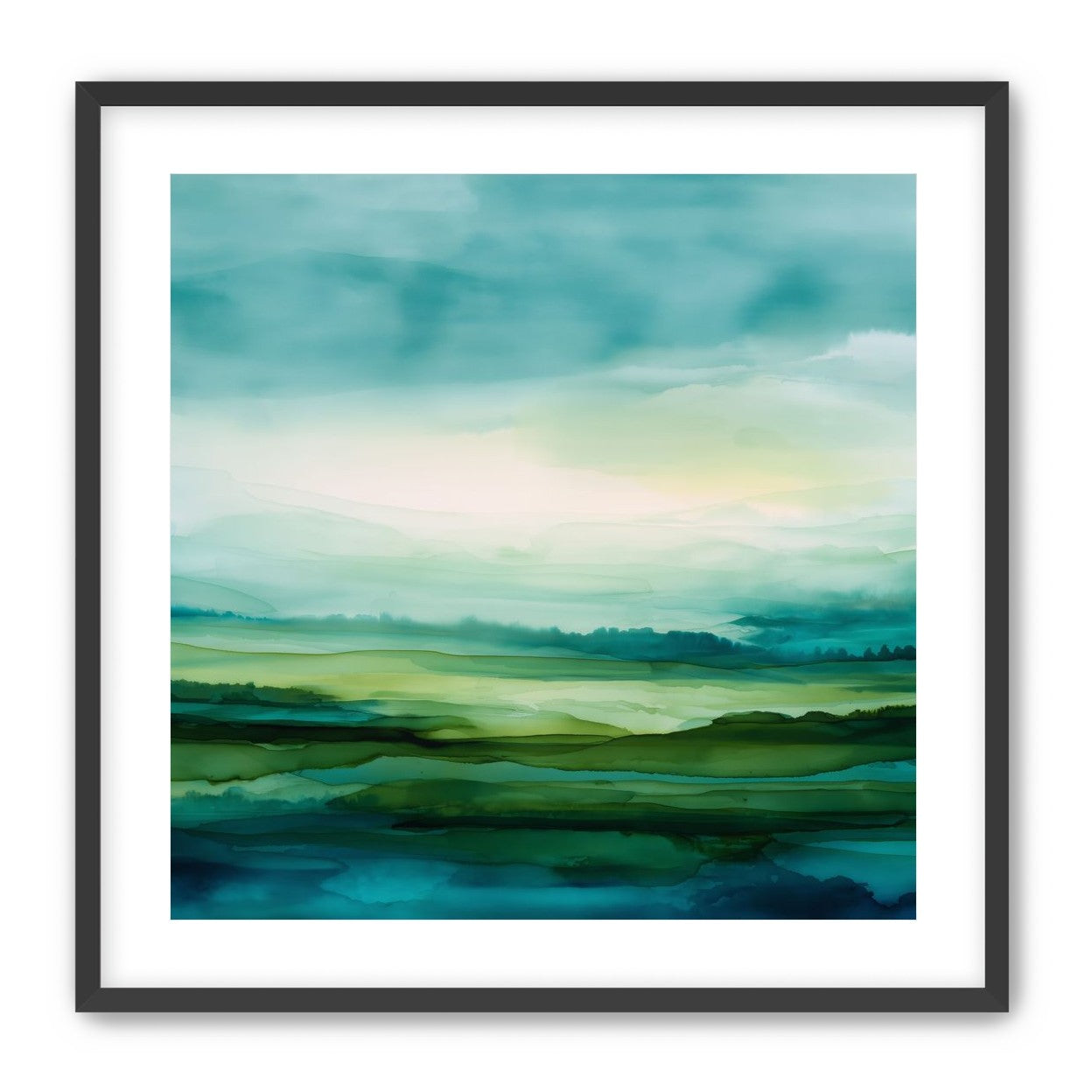 Emerald Bleeding into Teal