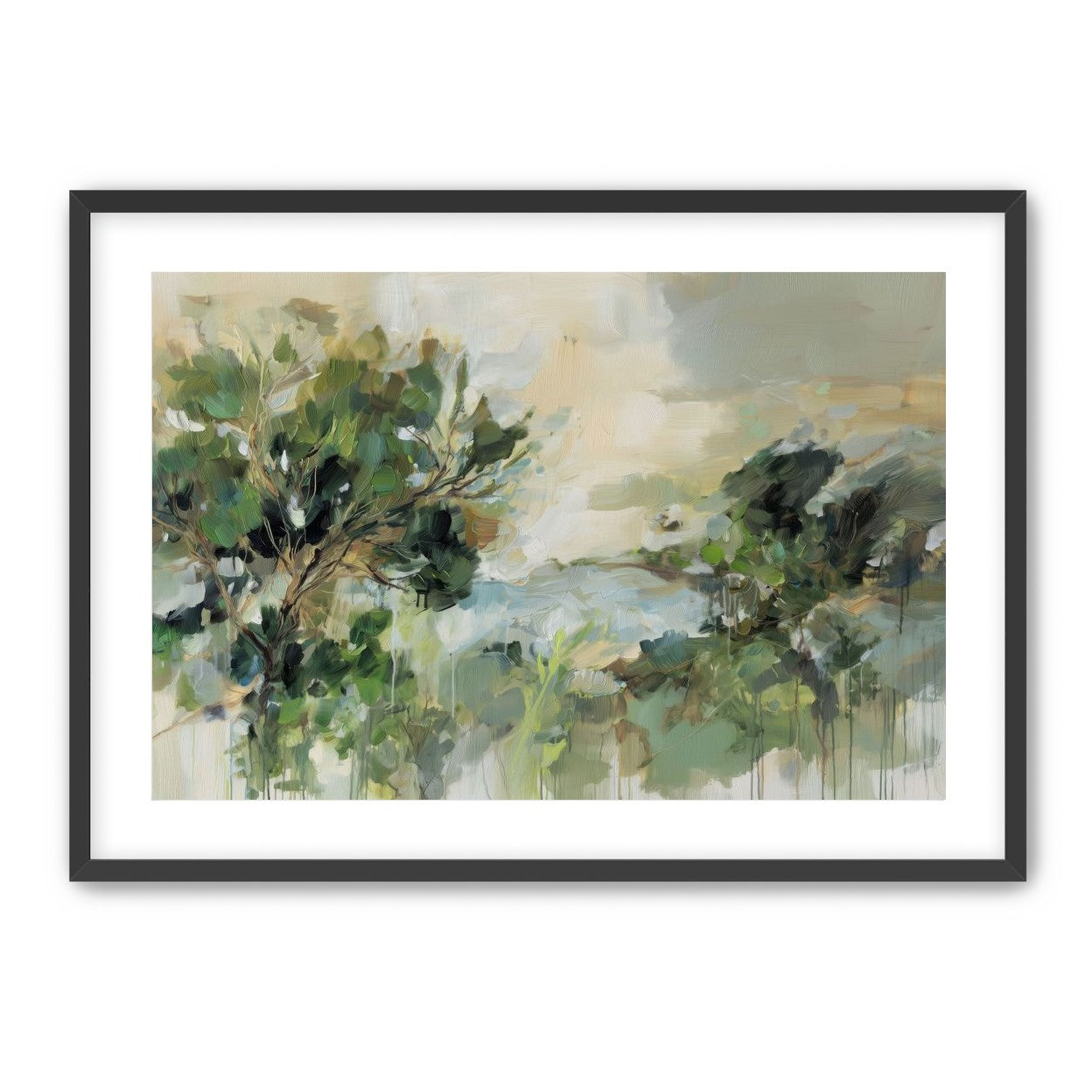 Hillside Trees in Loose Paint