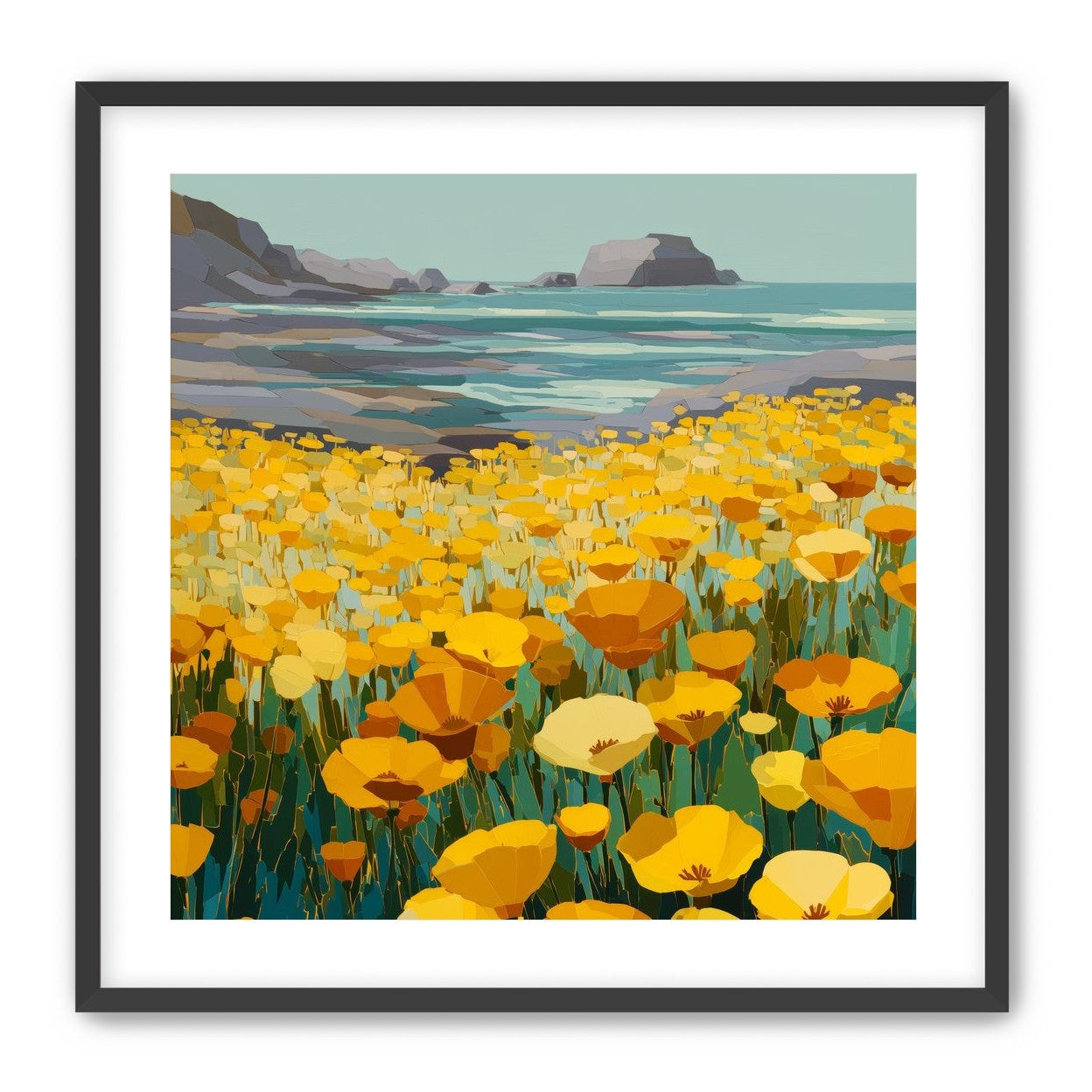 Poppy Field Facing the Pacific