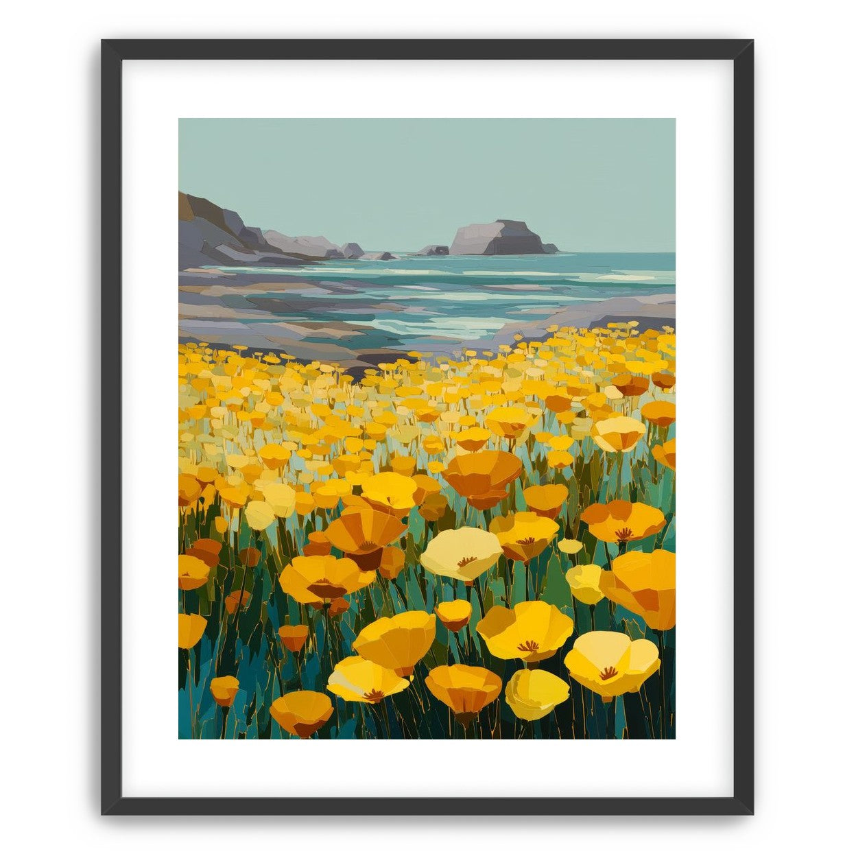 Poppy Field Facing the Pacific