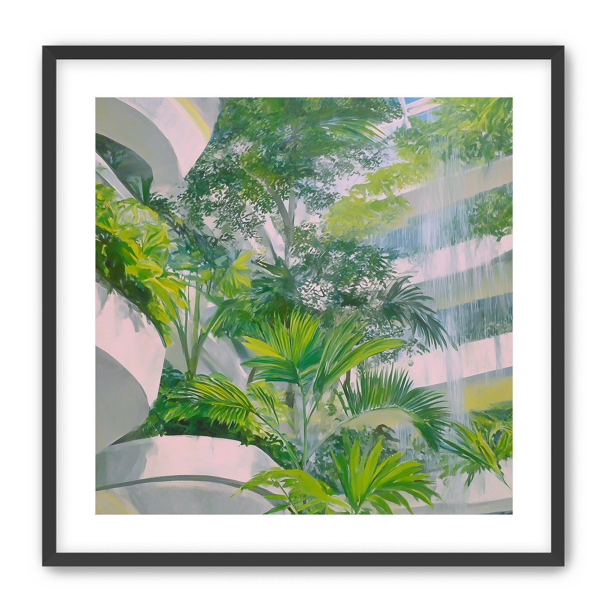 Palms beneath the skylight
