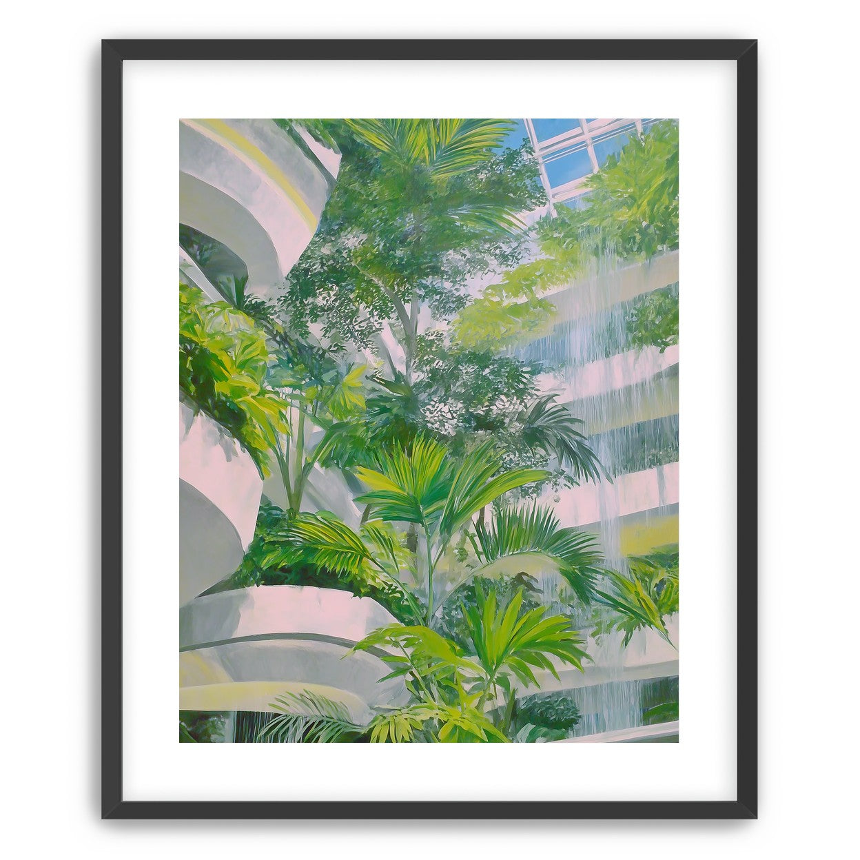Palms beneath the skylight