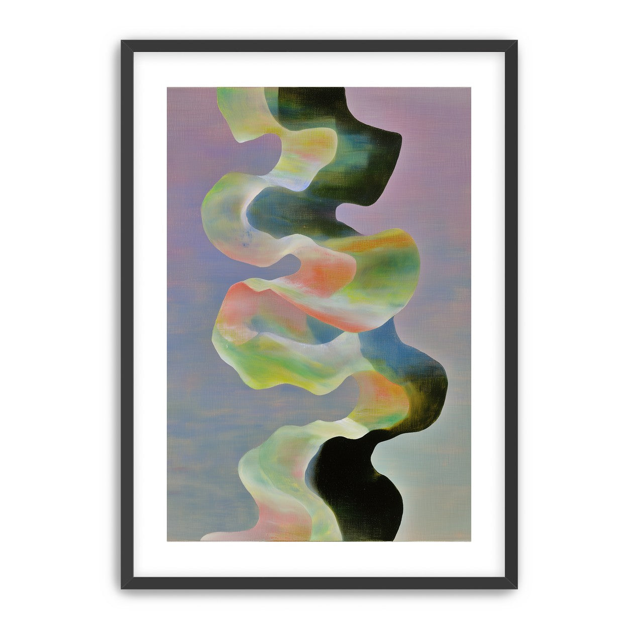 Twisting painted ribbon bands