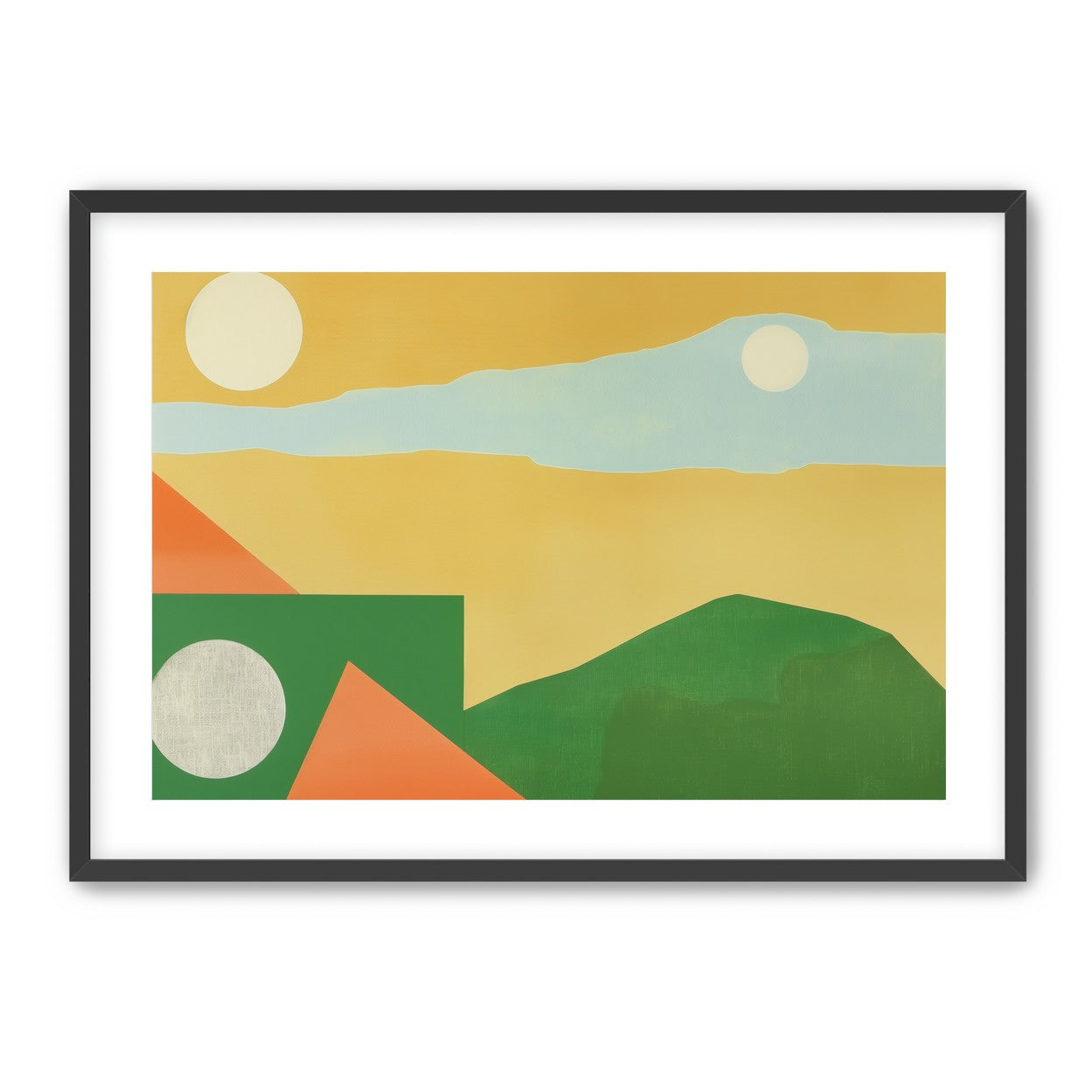 Two suns in yellow sky
