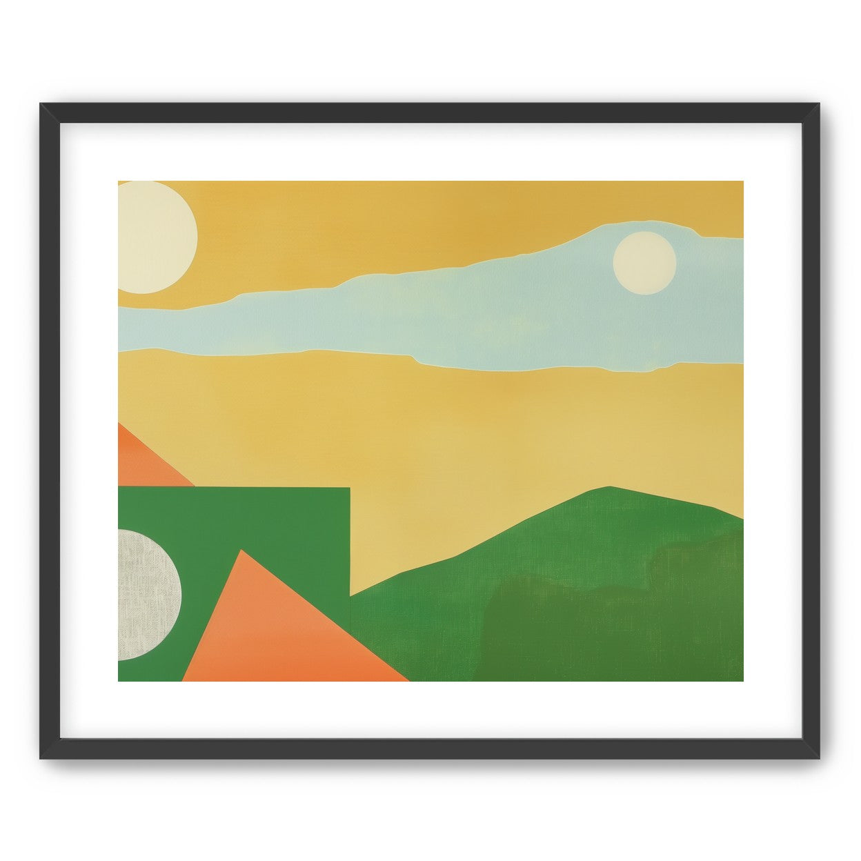 Two suns in yellow sky