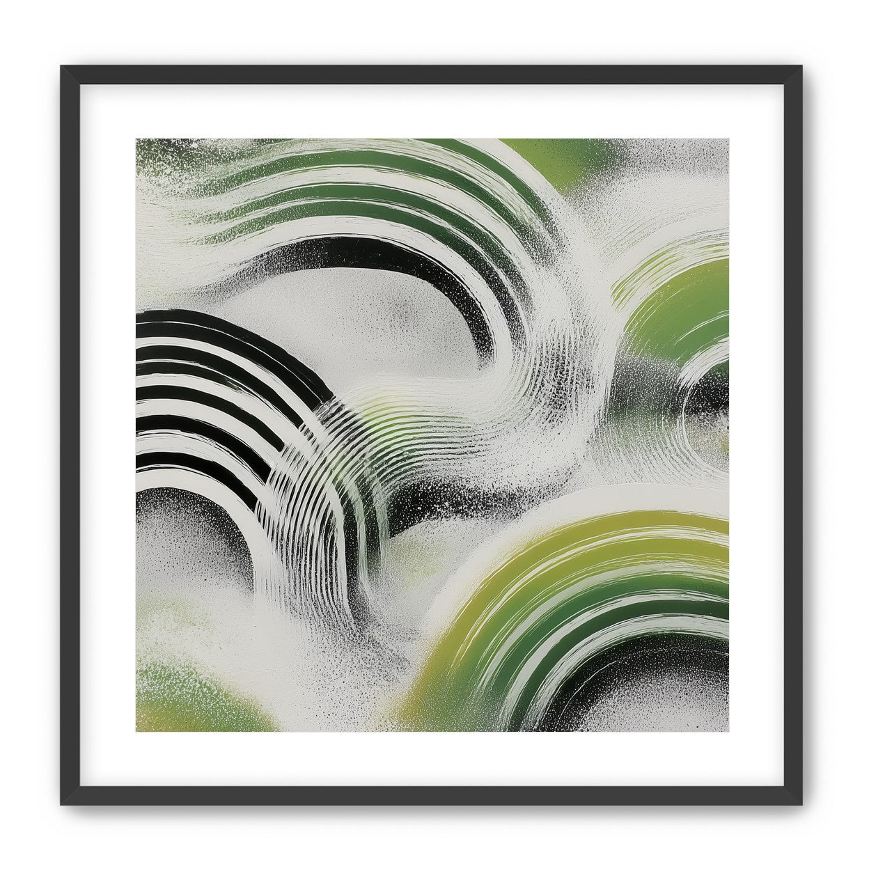 Green arcs across the haze