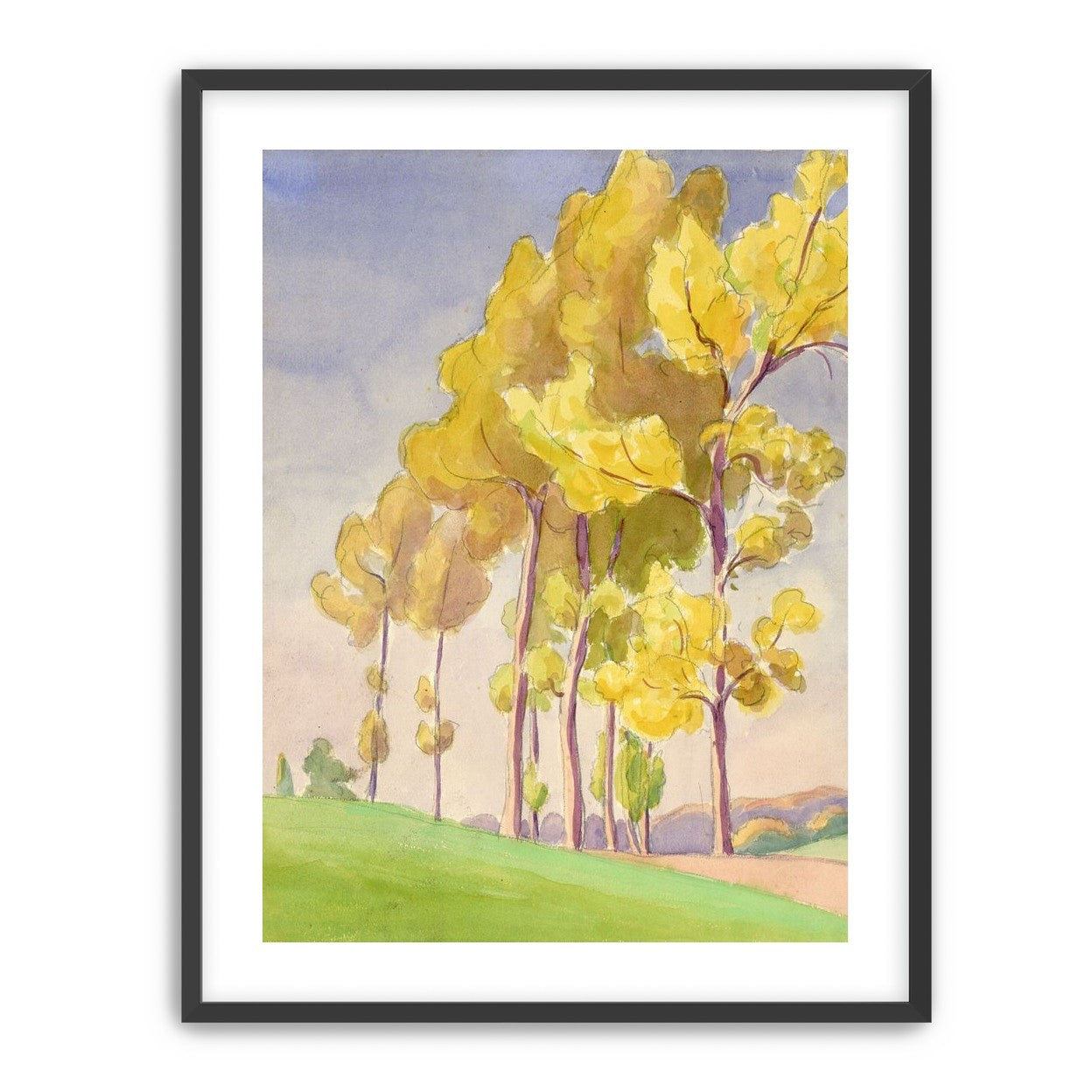 Yellow crowns on the hill