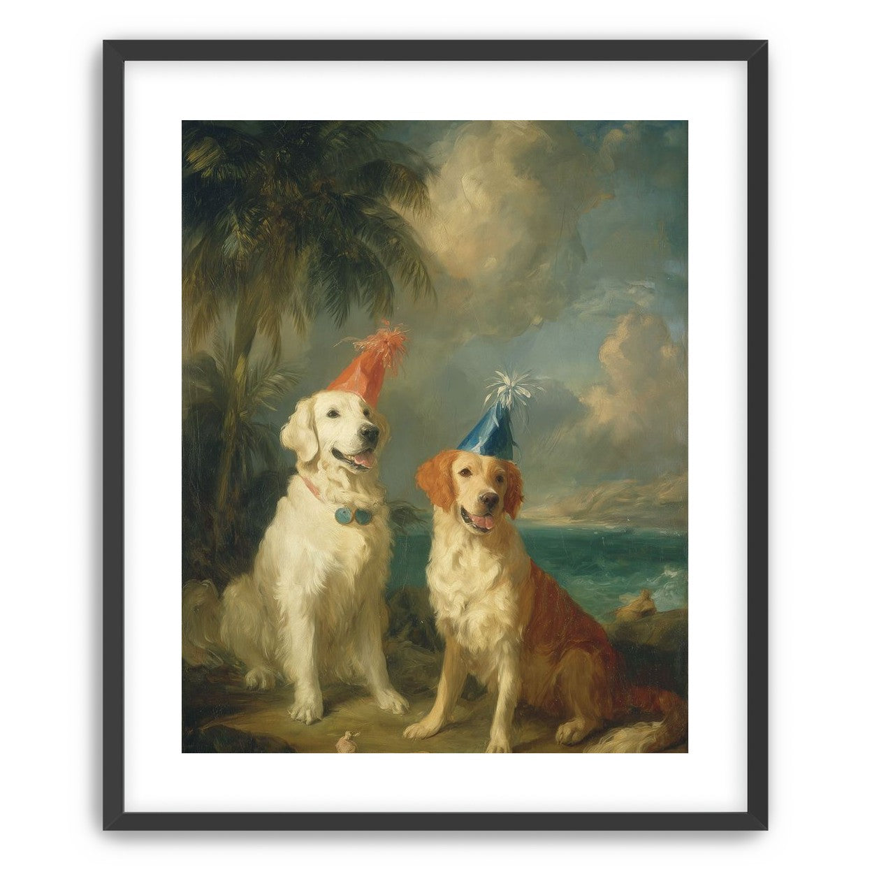 Party hats by the sea