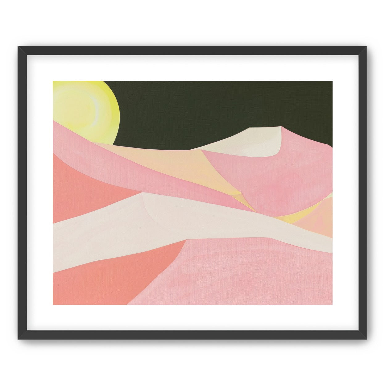 Sun over folded dunes