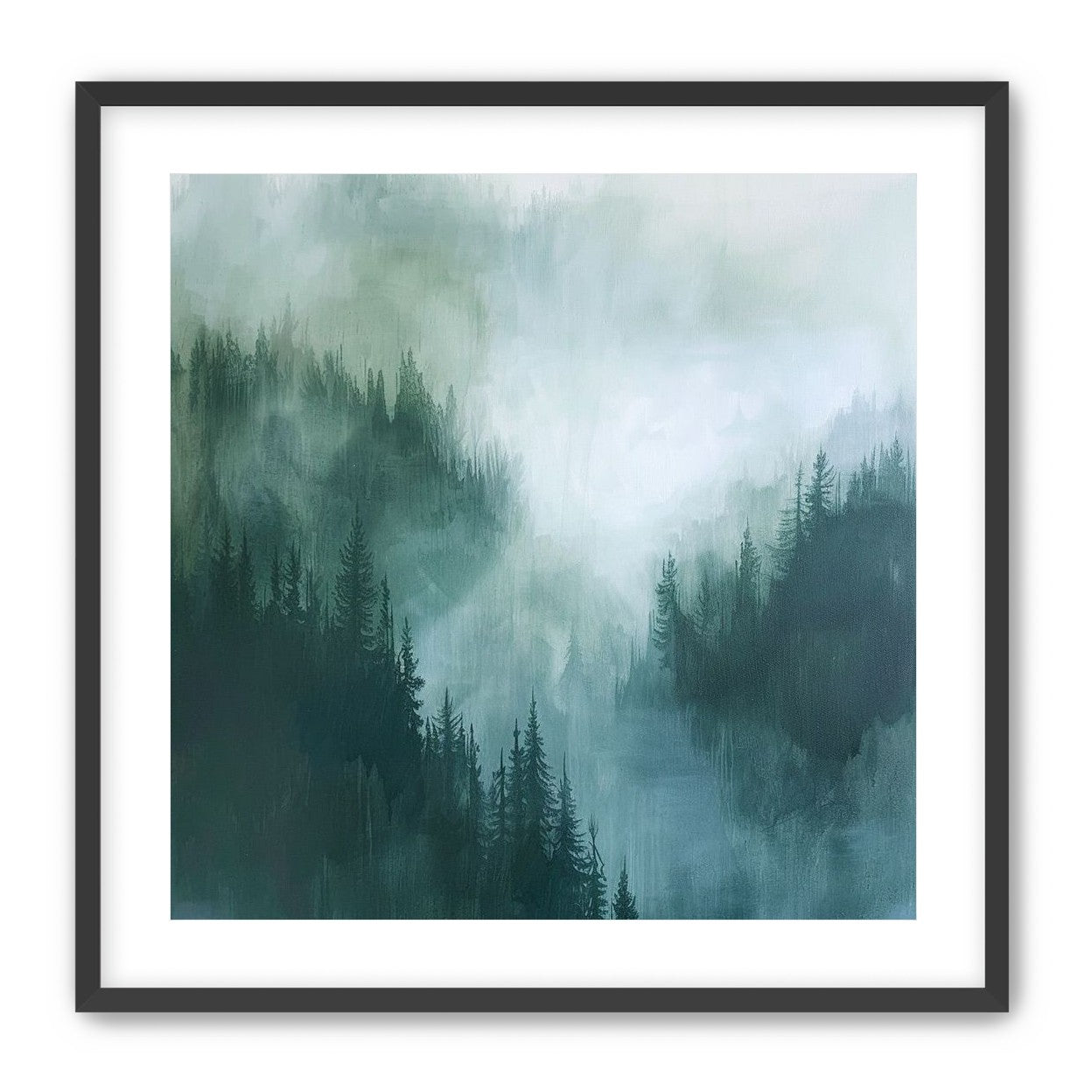 Mist caught in the pines