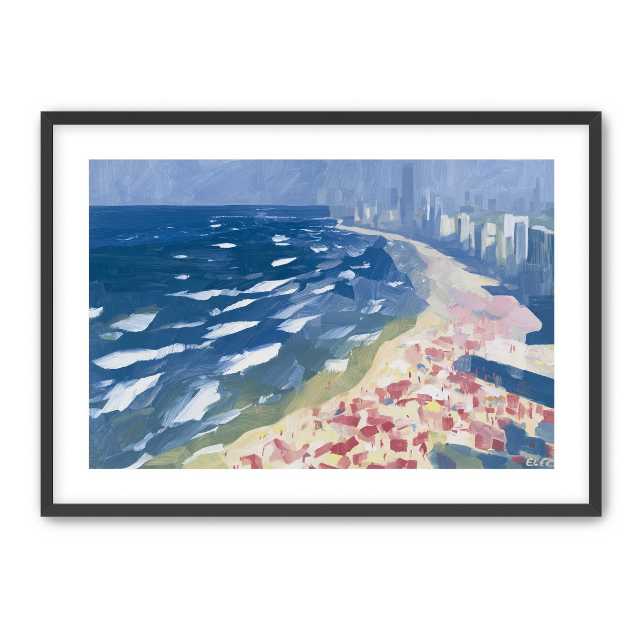 City towers above the surf
