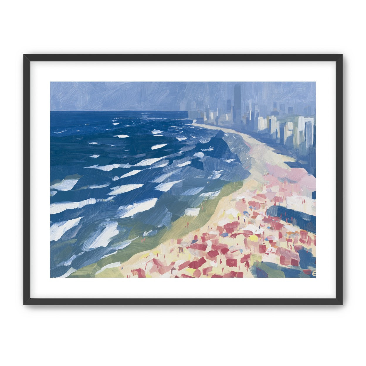 City towers above the surf