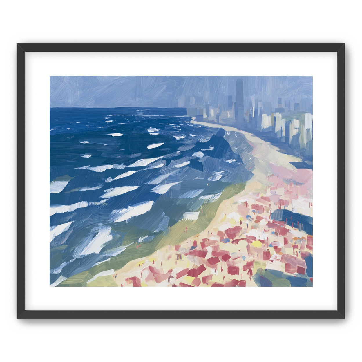 City towers above the surf
