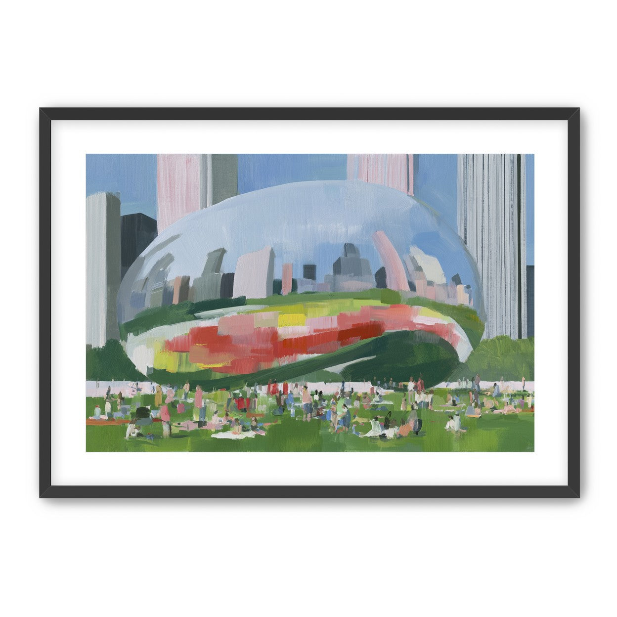 Picnic under the mirrored dome