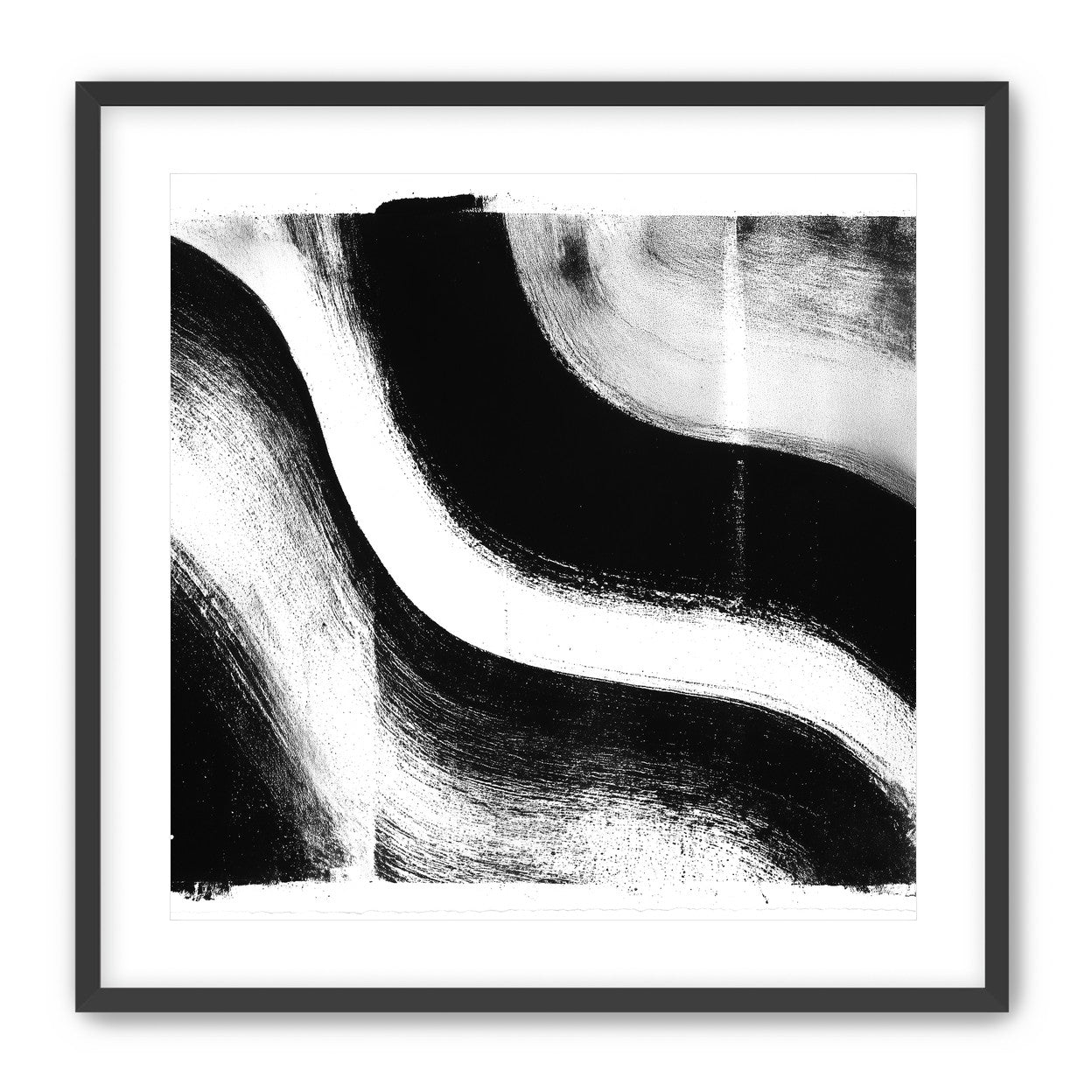 White cut through black