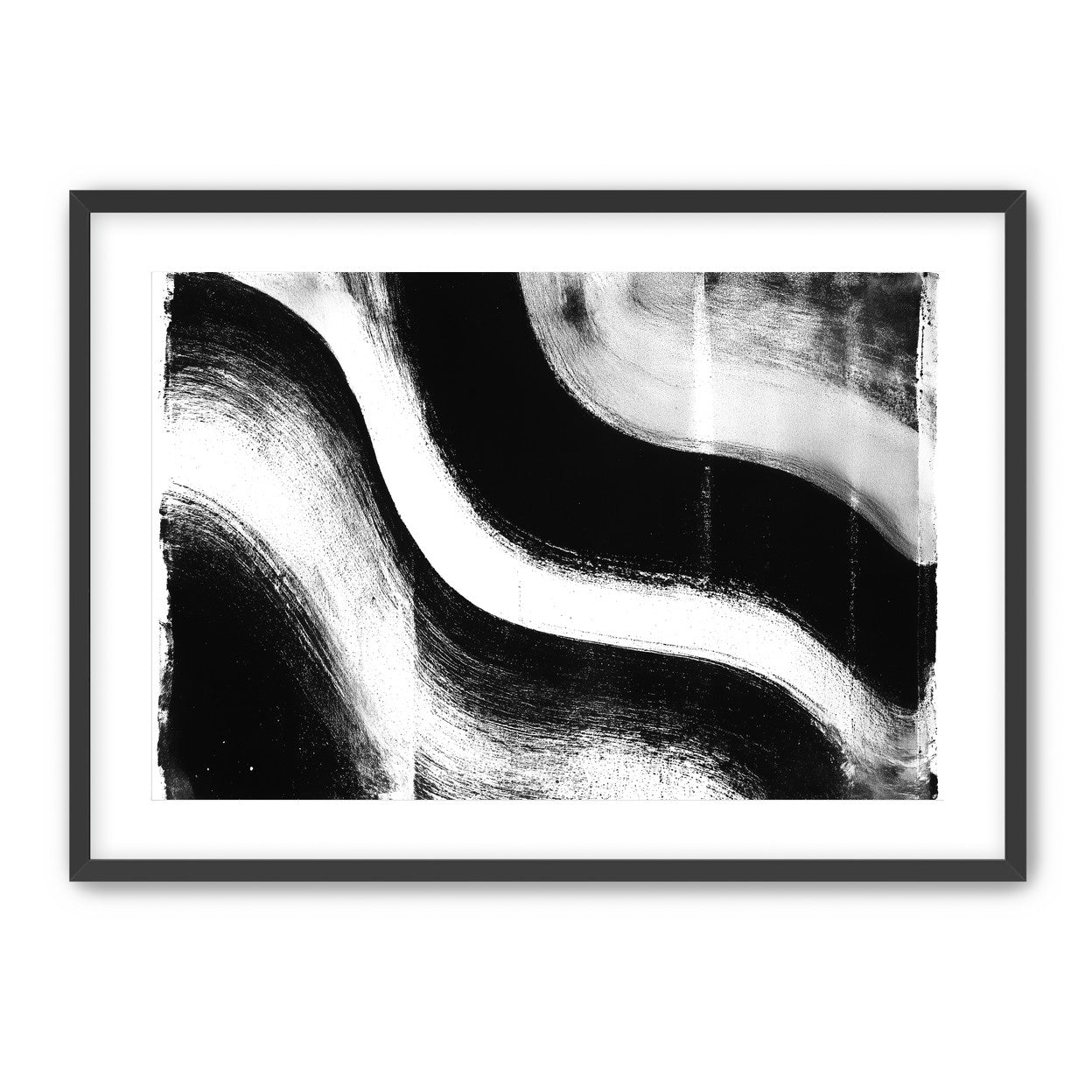White cut through black