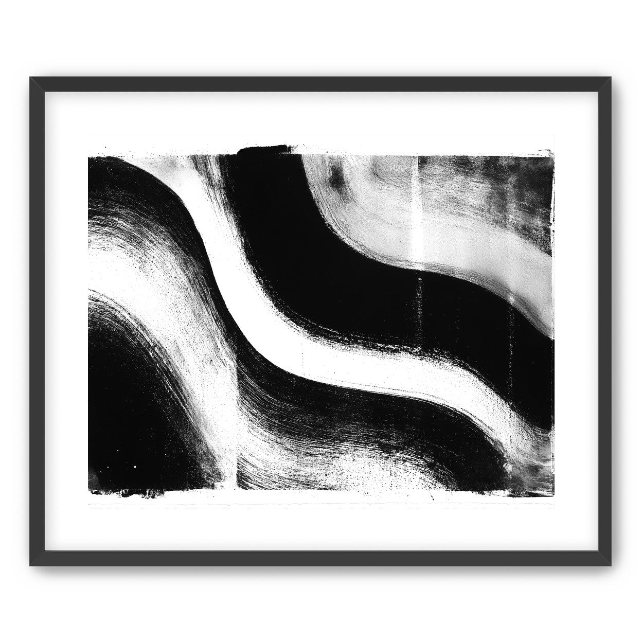 White cut through black