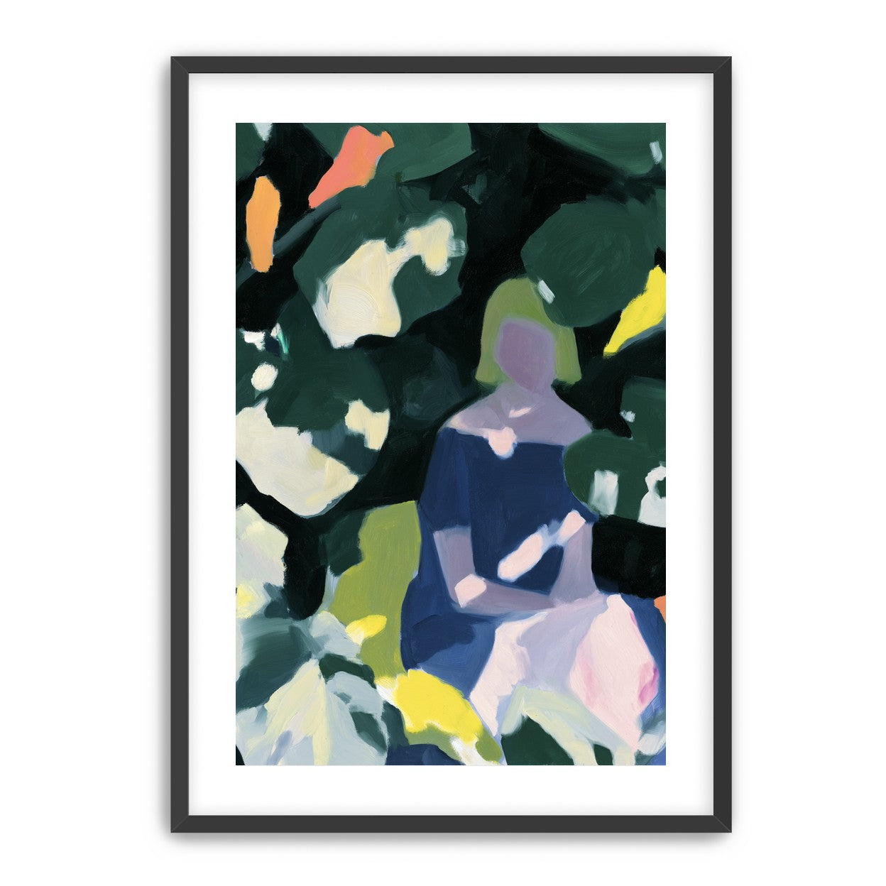 Figure in garden shadows
