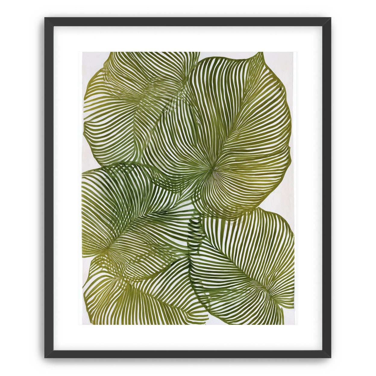 Palm leaves pressed together
