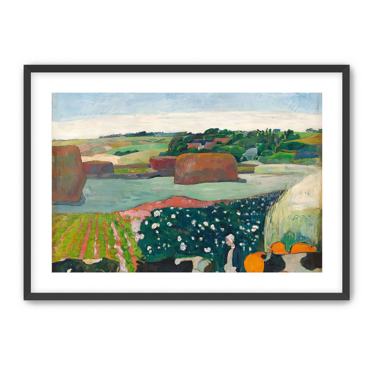 Haystacks in Brittany by Gauguin